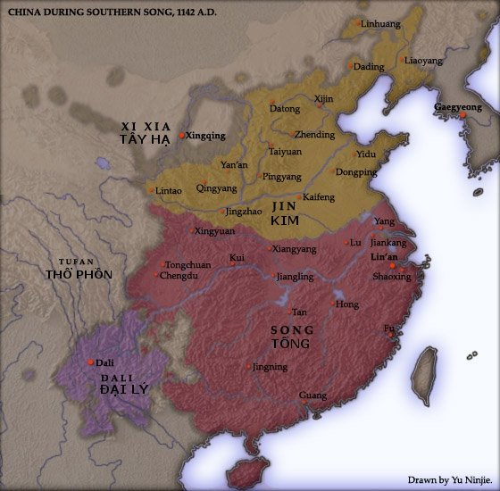 Map of the Dali State in 1142