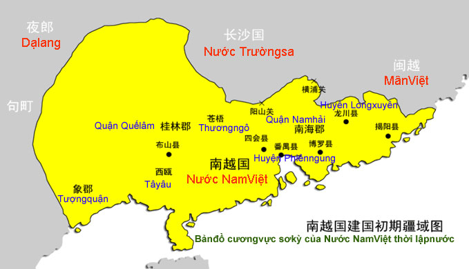 Map of the NanYue State in China South